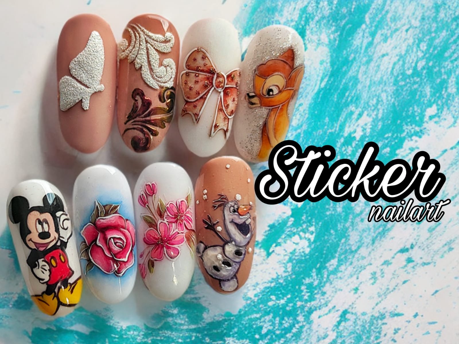 sticker nailart